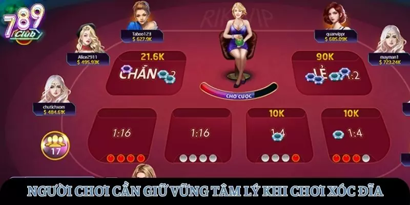 Người chơi cần giữ vững tâm lý trước khi đấu trí